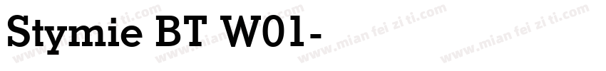 Stymie BT W01字体转换